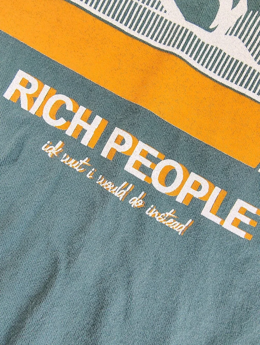 Rich People Band Shirt Size M Champion Slate Teal Indie Rock Merch - Picture 6 of 9